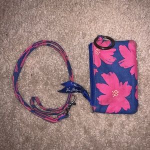 Vera Bradley id case and lanyard